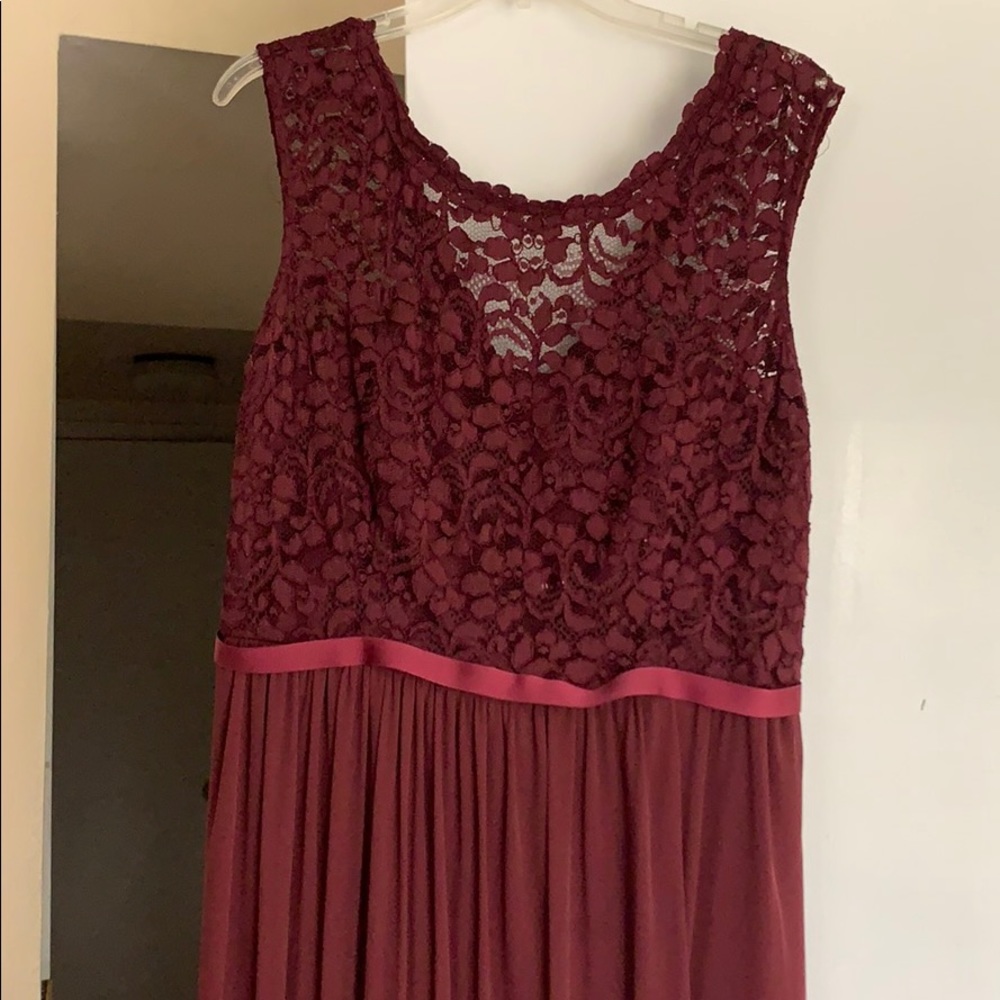Wine BridesMaid Dress